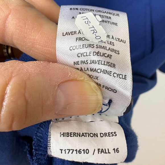 Women's Toad&Co Blue Long Sleeve Hibernation Dress S - Picture 10 of 10